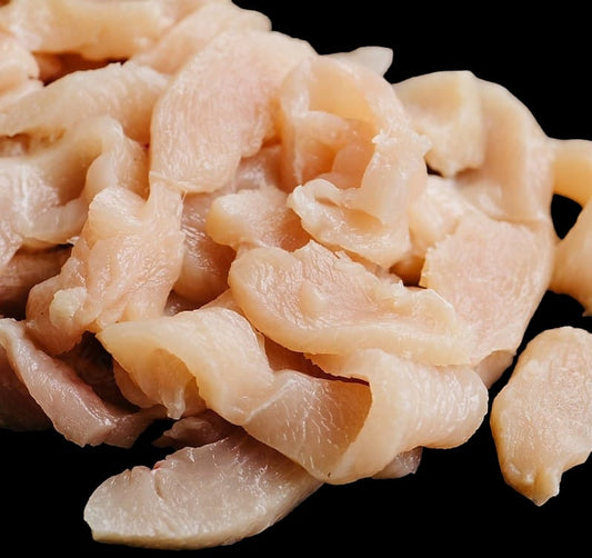 CHICKEN SLICED SKIN ON - (PER 500G/PKT)