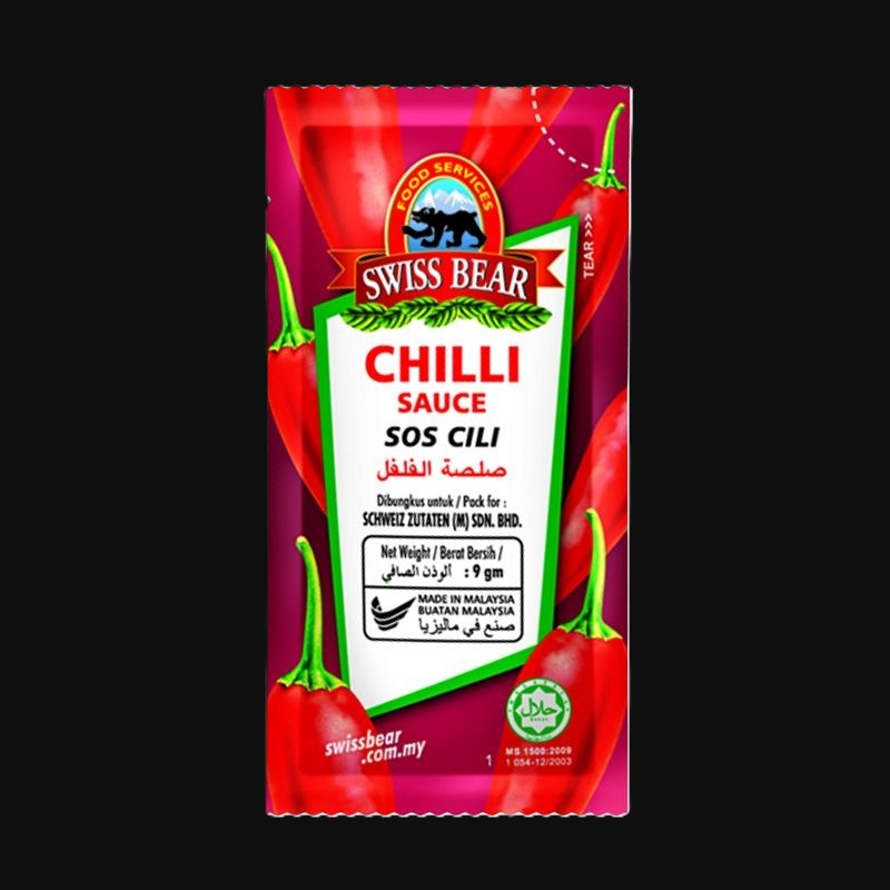 CHILLI SAUCE SACHET (SWISS BEAR) (PER 1000'S/PKT)