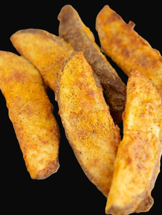 POTATO WEDGES BATTERED (PER KG)